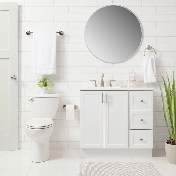 Open Box - Threshold - 3pc Bath Hardware Set Brushed Nickel - Brushed Nickel - Picture 2 of 3